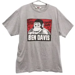 BEN DAVIS ベンデイビス プリント 半袖 Tシャツ グレー メンズ 古着