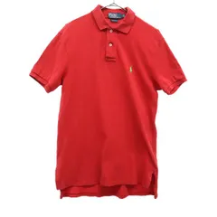 Polo by Ralph Lauren ポロバイラルフローレン 半袖 ポロシャツ S レッド 鹿の子 メンズ 古着