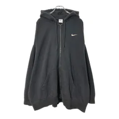 NIKE ナイキ フルジップ スウェットパーカー ブラック(メンズ XL)中古 古着 X1437