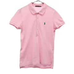 RALPH LAUREN ラルフローレン 半袖 ポロシャツ M ピンク 鹿の子 レディース 古着