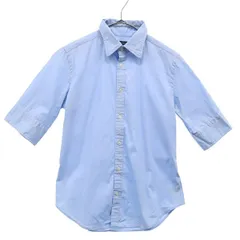 RALPH LAUREN ラルフローレン 半袖 シャツ 6 ブルー系 キッズ 古着