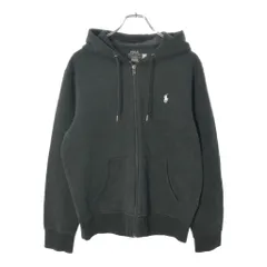 Polo by Ralph Lauren ポロ ラルフローレン フルジップ スウェットパーカー ブラック(メンズ M)中古 古着 X1462