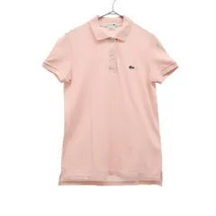 LACOSTE ラコステ ロゴワッペン 半袖 ポロシャツ 34 ピンク レディース 古着