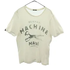 DENHAM デンハム プリント 半袖 Tシャツ X-S ホワイト メンズ 古着
