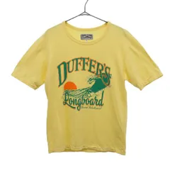 The DUFFER of ST.GEORGE ザダファーオブセントジョージ 日本製 プリント 半袖 Tシャツ M イエロー メンズ 古着