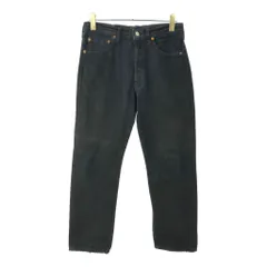 90年代 Levi's リーバイス 501 デニムパンツ ユーロ 後染め ブラック(メンズ W32 L30)中古 古着 X1662