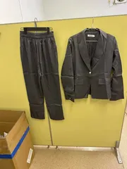 レディース パンツスーツ セットアップ テーラードジャケット ロングパンツ 2点セット きれいめ 通勤 オフィス ko1