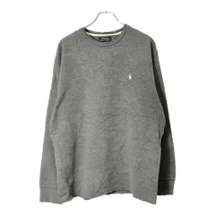 Polo by Ralph Lauren ポロ ラルフローレン ワンポイントロゴ サーマル 長袖Ｔシャツ グレー(メンズ XL)中古 古着 V9632