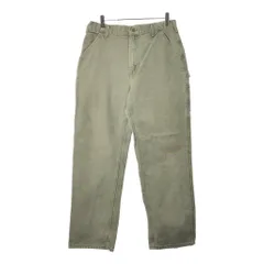 00年代 Carhartt カーハート ダック ペインターパンツ カーキ(メンズ W36 L34)中古 古着 V9679
