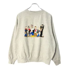 90年代 BLITZZ SPORTSWEAR POPEYE ポパイ スウェット キャラクター グレー(メンズ L)中古 古着 X1408