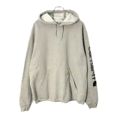 Carhartt カーハート ワンポイントロゴ スウェットパーカー グレー(メンズ L)中古 古着 X1412
