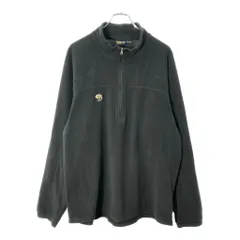 MOUNTAIN HARDWEAR マウンテンハードウェア ハーフジップ フリースジャケット アウトドア ブラック(メンズ XL)中古 古着 X1416