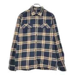 patagonia パタゴニア オーガニックコットン フランネルシャツ アウトドア チェック ネイビー(メンズ S)中古 古着 X1609