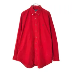 RALPH LAUREN ラルフローレン BLAKE コーデュロイ ボタンダウンシャツ レッド(メンズ L)中古 古着 X1622