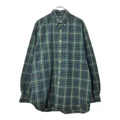 RALPH LAUREN ラルフローレン BLAKE ボタンダウンシャツ チェック グリーン(メンズ L)中古 古着 X1623