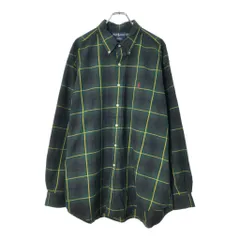 RALPH LAUREN ラルフローレン BLAKE ボタンダウンシャツ タータンチェック グリーン(メンズ XXL)中古 古着 X1624