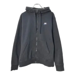 NIKE ナイキ ワンポイントロゴ フルジップ スウェットパーカー ブラック(メンズ M)中古 古着 X1628