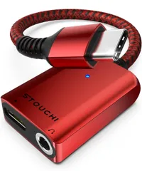 ★USB Type C to 3.5mm イヤホン変換アダプター Stouchi 2in1 DAC搭載 24bit/96kHz Hi-Fi音質 30W高速充電PD/QC対応 幅広い交換性 高耐久編組ナイロンケーブル アルミ製 タイプCイヤホン変換ケーブル