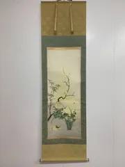 掛け軸 中島佳香 作 『 寒牡丹 』 紙本 希少 軸装 茶道具 掛軸 美品 です 掛け軸 中島佳香 作 『 寒牡丹 』 紙本 希少 軸装 茶道具 掛軸 美品