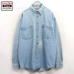 90s vintage Levi's デニム 長袖シャツ メンズ 表記Lサイズ