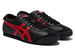 Onitsuka Tiger MEXICO 66 ブラック×レッド レザー スニーカー