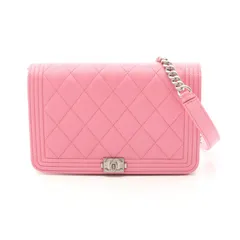 シャネル CHANEL ショルダーバッグ ボーイシャネル マトラッセ AP1117 ピンク レザー ボーイシャネル チェーンウォレット レディース Used A