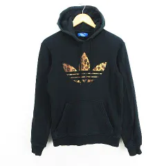 アディダスオリジナルス adidas originals パーカー トップス スウェット 長袖 プルオーバー トレフォイル コットン XS ブラック ※EKM