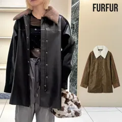 【SALE30%OFF】【即納】ファーファー FURFUR アウター 25秋冬 2WAYエコファーカラーシャツコート 長袖 レザージャケット rwfj255004のサムネイル