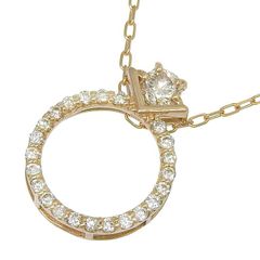 k18 リングモチーフ ダイヤモンド ネックレス 鑑別あり - メルカリ