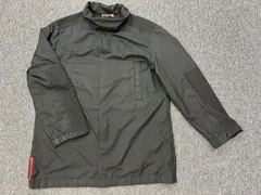 【中古】PRADA SPORT ナイロン ジャケット プラダ スポーツ ボタンダウン 黒 Sサイズ相当【A5/1225-4】