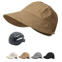 サンバイザー レディース 帽子型 UVカット つば広 サイクルヘルメット 超軽量 通気性 min#