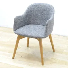 ダイニングチェア グレー 肘付き アームチェア ラウンジチェア ロビーチェア EG19416 中古オフィス家具