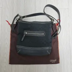 COACH 9362 コーチ シグネチャー ソフト ブラック ショルダーバッグ バッグ + ダストバッグ