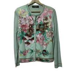 美品✨LEONARD レオナール 総柄カーディガン 茶×アイボリー L 日本製 美品✨LEONARD レオナール 総柄カーディガン 茶×アイボリー L 日本製