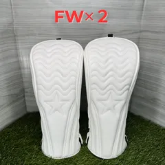 【FW 2点】⭐ フェアウェイウッド用 ヘッドカバー 2点セット スターデザイン PUレザー ファー内装 ダイヤル付
