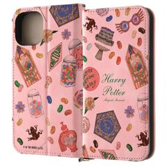iPhone15 수첩 형 케이스 해리 포터 핑크 허니 듀크스 캐릭터 상품 PU 가죽 내충격 카드 수납 포켓 스트랩 홀 첨부 스탠드 기능 첨부 얼룩 염색 모노톤 [유 패킷으로 7 영업일 이내 발송]