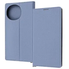 AQUOSsense9 ケース 手帳型 ブルー 青 マグネット不使用 カバー PU レザー 耐衝撃 カード 収納 ポケット ストラップホール 付 スタンド機能付き シンプル 無地 AQUOS sense9 アクオス センス 9 SH-53E KAKU Dura