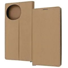 AQUOSsense9 ケース 手帳型 ベージュ トープ マグネット不使用 カバー PU レザー 耐衝撃 カード 収納 ポケット ストラップホール 付 スタンド機能付き シンプル 無地 AQUOS sense9 アクオス センス 9 SH-53E KAKU D