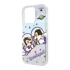 iPhone16Pro ケース ディズニー チップ デール オーロラ クリア 透明 宇宙 遊泳 イラスト キャラクター グッズ 保護 衝撃吸収 スマホ カバー TPU ソフト iPhone 2024 6.3inch ３眼 アイホン アイフォン プロ PIKAT