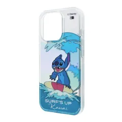 iPhone16Pro ケース ディズニー スティッチ オーロラ クリア 透明 海 サーフィン イラスト キャラクター グッズ 保護 衝撃吸収 スマホ カバー TPU ソフト iPhone 2024 6.3inch ３眼 アイホン アイフォン プロ PIKAT
