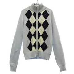 Pringle of Scotland プリングル オブ スコットランド ウール アーガイル柄 ニットジャケット S ブルー系 レディース 古着