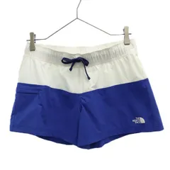 THE NORTH FACE ザノースフェイス NBW41788 ランニング ショートパンツ L ホワイト×ブルー レディース 古着