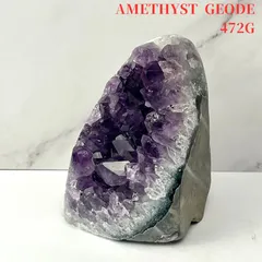 179:高品質アメジストクラスター 472g 原石 天然石 パワーストーン 浄化 開運 置物 インテリア 良質濃紫 約80×60×80mm