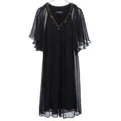 UNITED ARROWS ユナイテッドアローズ 半袖 シアー ワンピース ブラック レディース 古着