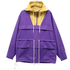 Champion チャンピオン バイカラー アノラックパーカー M パープル×イエロー マウンテンパーカー レディース 古着