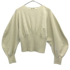 SNIDEL スナイデル 長袖 ウエストマークパターンニット カットソー F グレー セーター プルオーバー レディース 古着