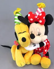 【中古】ぬいぐるみ ミニーマウス＆プルート(2021ver.) バースデーぬいぐるみバッジ 「ディズニー」 東京ディズニーリゾート限定