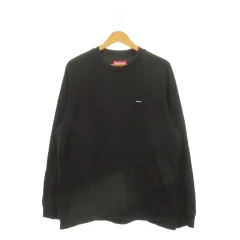 シュプリーム SUPREME 24AW SMALL BOX ロンT ロングスリーブTシャツ S 黒 ブラック 無地 ラウンドネック 長袖 /AH4 ■GY01