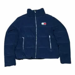 (W) トミー ジーンズ 必須アイテム コーデュロイ ショート パファー ダウン