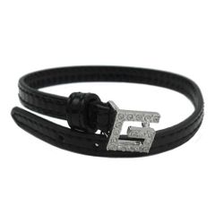 GUCCI グッチ パテントレザー 2連 ブレスレット ラインストーン ブラック GUCCI グッチ パテントレザー 2連 ブレスレット ラインストーン